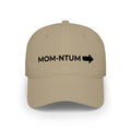 Low Profile Baseball Cap - MOM-NTUM Arrow Embroidered Hat for Moms (Mom Momentum)