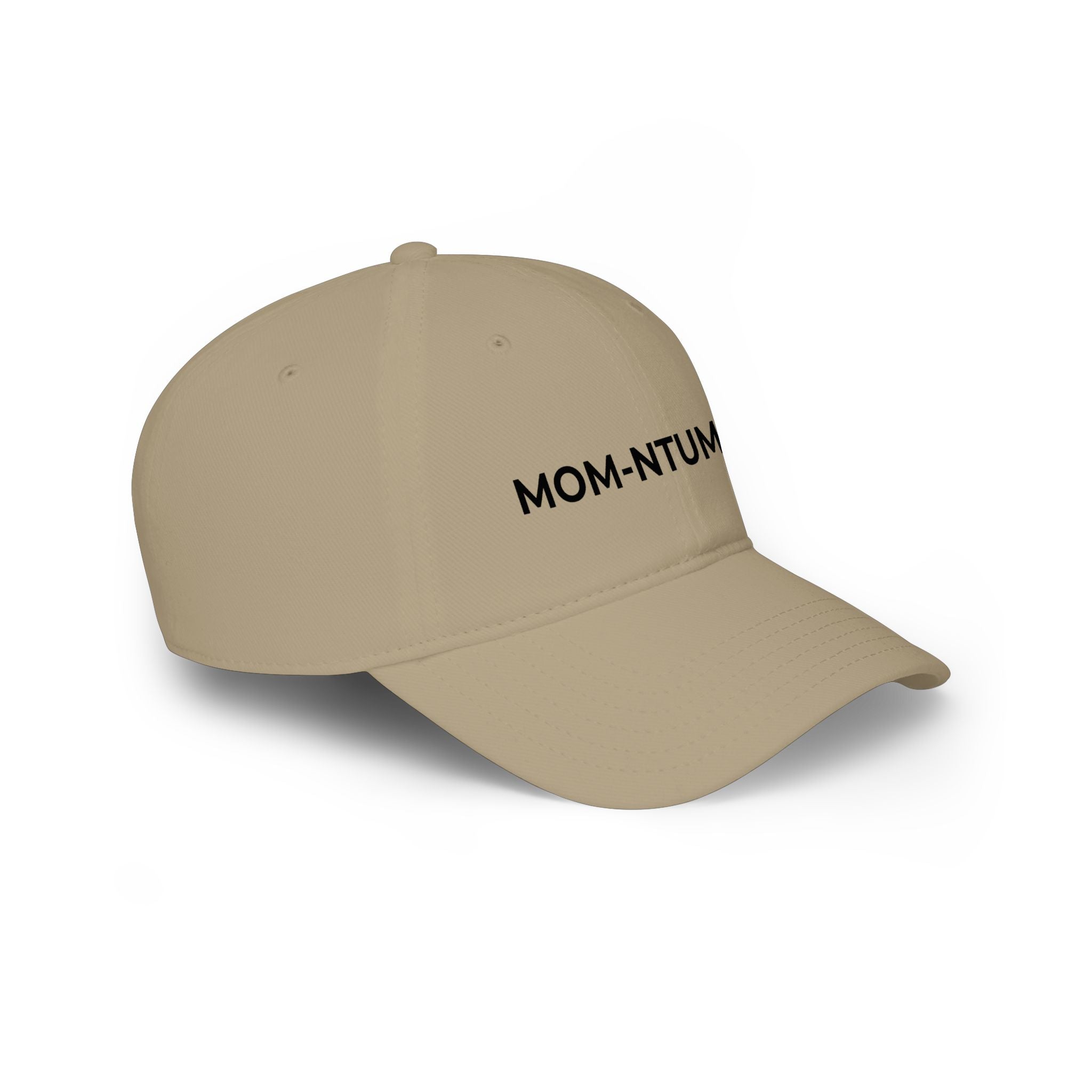 Low Profile Baseball Cap - MOM-NTUM Arrow Embroidered Hat for Moms (Mom Momentum)